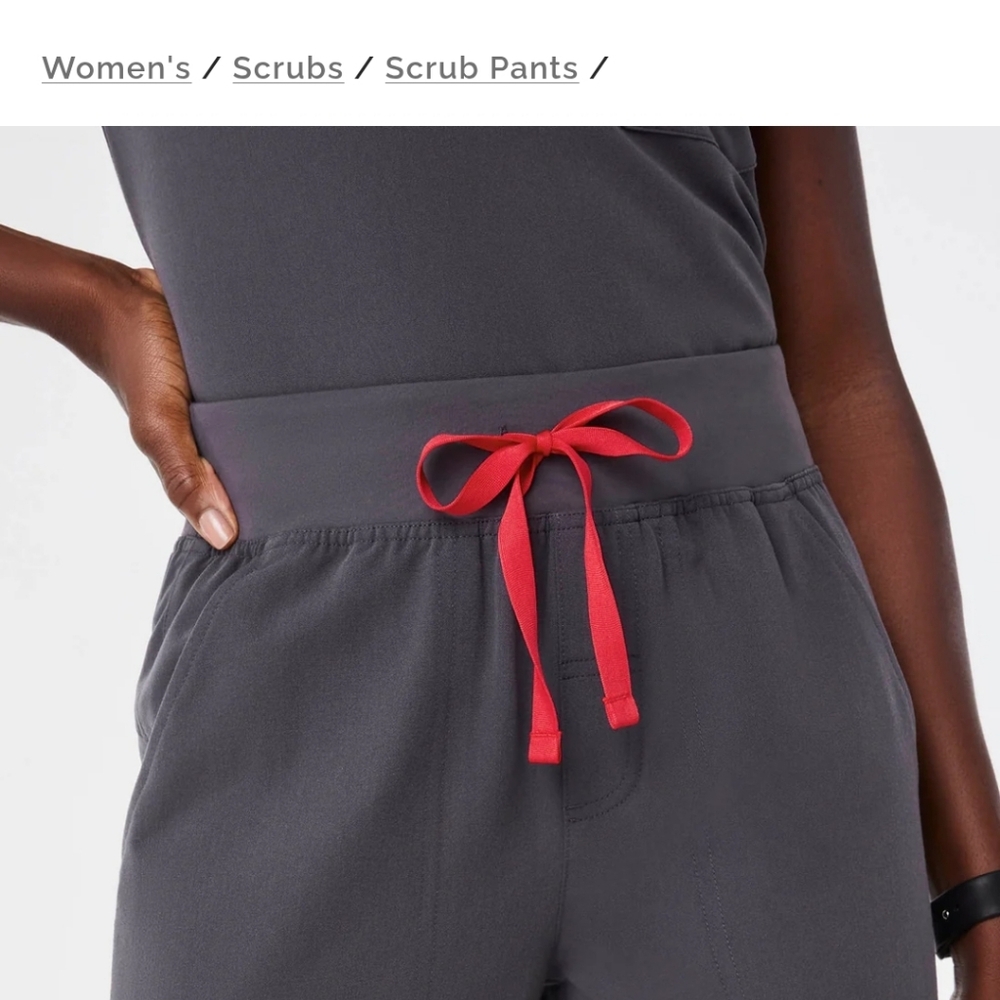 FIGS Red Drawstring For Scrub Pants